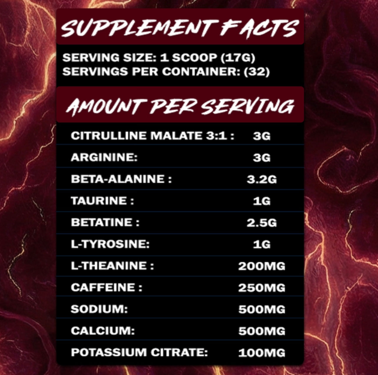 Pre Workout - Karkadeh - Serv. 32